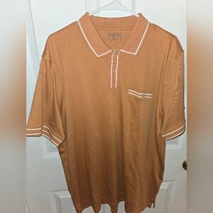 Lands' End Men's  XL Tan Polo Shirt. Supina Finest Cotton. New With Tags